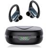 OEM Cuffie Bluetooth sportive, cancellazione del rumore, display digitale, design a gancio, ideali per i viaggi, nero, compatte