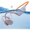 OEM Apparecchio acustico a conduzione ossea Oranje Open-Ear - Apparecchio acustico impermeabile IPX8 con memoria da 32 GB, Bluetooth 5.3 e microfono - Modello wireless per jogging, ciclismo e allenamento