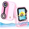 OEM Fotocamera subacquea HD da 12 MP e 1080p con custodia impermeabile (3 m/10 piedi), schermo LCD da 2 pollici, scheda SD da 32 GB, cordino, fotocamera portatile per bambini