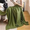 OEM Coperta piatta e di colore verde, ideale per umidificatori d'aria, con bordi rifiniti | Coperta versatile per il divano | Coperta traspirante per tutte le stagioni (170*130 cm)