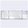 OEM Tastiera wireless pieghevole, bianca, con touchpad, per laptop, tablet e smartphone.