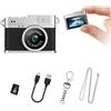 OEM Mini fotocamera digitale retrò con display da 0,96" - FHD 720p - con scheda SD da 32 GB e confezione a sorpresa - portatile, ideale per bambini e studenti - Nero