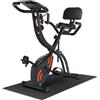 Selius Cyclette pieghevole con 16 livelli di resistenza magnetica e telaio in alluminio - arancione