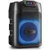 Selius Altoparlante portatile - 80 W - Bluetooth 5.2 - Audio stereo - Funzione karaoke - Corpo in plastica