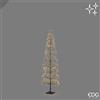 EDG Enzo De Gasperi Albero di Natale Faggio Slim 708 LED H150 cm Nero IP44 - Albero Natalizio Luminoso