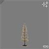 EDG Enzo De Gasperi Albero di Natale Faggio Slim 528 LED H120 cm Nero IP44 - Albero Natalizio Luminoso