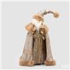EDG Enzo De Gasperi Babbo Natale con Mantello Platino H77 cm in Poliresina - Decorazione Natalizia