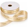 ETM Nastro Nastro Buon Natale Crema 25 mm x 25 mt