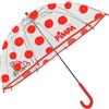 Franco Cosimo Panini PIMPA - Ombrello Ufficiale Pimpa, Ombrello Trasparente in PVC per Bambini, con Stampa Allover Pois, Leggero e Resistente, Diametro 84 cm Ø