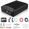 SIXWIN Subwoofer Attivo 1000W - Subwoofer Auto Piatto da 8 Pollici con Kit di Collegamento Amplificatore, 20-200 Hz, 2,8 Ω, 12V, Subwoofer Compatto per Bassi Profondi