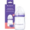 Lansinoh Babyflasche 160 ml & NaturalWave Sauger Gr.S, 1 pz Bottiglie | Biberon per bambini a partire da 1 mese, valvola anti-coliche, senza BPA, adatto anche per bambini che allattano
