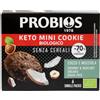Probios Mini biscotti chetogenici con cocco e nocciole - Senza cereali, a basso contenuto di zucchero - Deliziosi e comodi per spuntini o pause dolci - (6x12) 72g