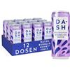 Dash Water Blackcurrant - 12 acque di sorgente frizzante aromatizzate - SENZA zucchero, SENZA dolcificanti, SENZA calorie - Arricchite con frutta secca (12 lattine da 330 ml)