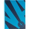 Colourbook Quaderno Spiralato Soft A4 a Quadretti 5mm Napoli Calcio, NA | Formato A4, Quadretti 5mm con Margine, Spirale Soft, Carta 80g FSC, Licenza Ufficiale Napoli