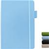 Beinushor Quaderno A5 Bianco, Copertina Rigida, Carta Spessa 100GSM, 192 Pagine, Blu | Taccuino Pagine Bianche con Tasca Interna, Fascia elastica, portapenne, Diario, Blocco Note per Pianificazione, Apprendimento