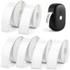 JBUYIAN 6 rotoli di etichette termiche bianche, 12 x 40 mm e 14 x 40 mm, autoadesive, compatibili con Phomemo D30, D32, D35, Q30, Q30S, Q31, per casa, ufficio e scuola