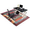 Tehocwiz Tappeto per Sedia Ufficio Gaming 130 x 150 cm Tappetino per Pavimenti | Poliestere Tappeto Salvapavimento Antiscivolo, Tappeto per Sedia con Ruote, Tappetino di Protezione per Pavimento Parquet