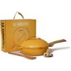 COOKUT - La Favolosa padella 8 in 1 - Un unico utensile che sostituisce padella, padella, padella - Con 2 manici rimovibili, cestello vapore/frittura, spatola in legno - Mango