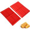 Agatige 2PCS Stampi in Silicone per Cialde, Antiaderente, Stampi Da Forno Fai Da Te, Muffin Tin, Stampi Silicone Dolci, Stampi Di Cioccolato, Per Artigianato, Dolci, Sapone, Cottura (Rosso)