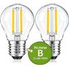 Hcnew Lampadina LED E27, classe energetica B, 2,2W Equivalente 40W, 450LM | Lampadine LED retrò a filamento in vetro trasparente, non dimmerabili, decorative per casa, bar, caffetteria, confezione da 2