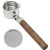 NEOUZA Portafiltro senza fondo a 3 orecchie, 51 mm, per DeLonghi Dedica EC680 EC685 EC785 EC885 SMEG ECF01 base piatta Home Barista (noce)