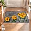 OTHERWISETRIVIAL Tappeto da Interno/Cucina/Ingresso Antiscivolo Rettangolare in Poliestere e Gomma, 449 GRIGIO GIRASOLI 1° 50X80CM