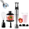 AOKBON Frullatore a Immersione 1200W 6 in 1 con 2 Velocità e Acciaio Inox 304 | Frullatore Tritatutto Multifunzionale con Funzione Turbo, per Frullare, Montare e Tritare, Per Verdure Succhi, Pappe, Zuppe