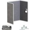 TECKZOON Riscaldamento da scrivania a infrarossi, 165 W, pannello riscaldante pieghevole per ufficio e home office sotto il tavolo, fino a 60 °C, con coperta termica e borsa portatile, riscaldamento a terra a
