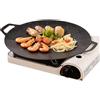 Generic Padella per barbecue coreana - Piastra antiaderente a induzione | piastra per barbecue portatile, piastra rotonda piatta per fornello per esterni, campeggio, fiamma a gas, cucina, preparazion
