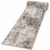 Mazovia Tappeto Runner Corridoio 70x200cm Crema Grigio Astratto | Tappeto Runner Cucina Camera da Letto Beige Riscaldamento a Pavimento Venduto al Metro Anallergico Robot Aspirapolvere