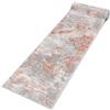 Mazovia Tappeto Runner Corridoio 70x100cm Grigio Arancione Astratto | Tappeto Runner Cucina Camera da Letto Pelo Corto Riscaldamento a Pavimento Venduto al Metro Anallergico Robot Aspirapolvere