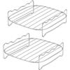CXWFLM Set di 2 accessori per friggitrice ad aria calda, griglia impilabile in acciaio inox #304, accessori per friggitrice ad aria calda Cosori 5,5 l/6 l/6,4 l, Philips 7,2 l/7,3 l, Ninja 6,2 l, Russell