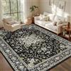 Blissbuilt Bohemien Tappeto Soggiorno Tappeto Antiscivolo Lavabile 160x230 cm | Tappeto Morbido a Pelo Corto Tappeto Vintage Orientali Multicolore per Cucina, Soggiorno, Ufficio