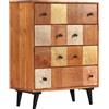 VidaXL Cassettiera 60x30x75 cm in Legno Massello d'Acacia