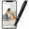 ULar Fotocamera penna 1080p con visualizzazione a distanza tramite Wi-FI | Telecamera intelligente per ufficio o casa con visualizzazione remota, registrazione offline e alimentazione di rete