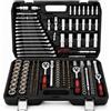 SavioVolpe A.M.C. Set Valigetta Attrezzi 216 Pezzi, Valigetta Professionale Completa | Kit Chiavi a Bussola, Cricchetti, Bussole, Inserti e Chiavi Combinate