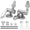 RUNYU 2 cerniere di ricambio per sedile WC | Con set di fissaggio per sedili WC con abbassamento automatico, cerniera soft-close in lega di zinco