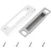 VGOL 1 Set Di Piastra Di Chiusura Per Porta Distanza Centrale Del Foro Di 108 Mm Con Viti Piastra Di Riscontro Per Porta In Per Accessori Per Porte Grigio Chiaro Domestico 132x41,7 Mm