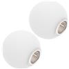 POPETPOP Paralume Sfera Vetro G9 Bianco Opaco per Lampade Sospese Moderne | Confezione 2 Pezzi, Attacco G9 Filettato, Diametro 60mm, per Sostituire Coperture Rotte