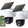 Imou 2K Kit Telecamere WiFi Esterno Senza Fili con Pannello Solare, 2,4/5G | Rilevamento di Persone/Veicoli, Registrazione AOV 24/7, Tracciamento Intelligente, 5000mAh, Visione Notturna a Colori, IP65