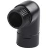 YobiLife G1/2 Adattatore a gomito doccia in ottone nero 90 gradi presa a muro con filettatura maschio femmina per testa palmare