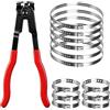 WANGHONGGOGO 13 Fascette per Giunti Omocinetici in Acciaio Inox Set, Fascette Stringitubo a Orecchio Singolo Set, Set Fascette Stringitubo, CV Regolabili con Pinza per Auto, Moto, ATV e Barca