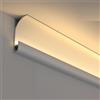 Generic Canale LED, Profilo LED Illuminazione a parete, Aumenta la luminosità, Profilo di alluminio Battiscopa per soffitto, pavimento, parete, cornici e decorazioni(White,3 m)