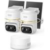 eufy Security Anker eufy C37 Kit con 2+1 Telecamera Wi-Fi Esterno con Pannello Solare 4K | eufy Security