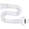 Gusmigus Sifone Lavabo Bagno G1 1/4 e G1 1/2 con Guarnizione O-Ring. (Bianco) | Sifone Lavandino Cucina, Scarico per Lavandino con Filo D'acciaio Incassato, Tubo Flessibile Estensibile da 308 a 940 mm.
