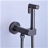 FQYEP Doccetta Portatile In Ottone Kit Doccino per Bidet WC con Miscelatore Montata A Parete con Tubo per La Pulizia Della Toilette Del Bagno,Grigio Canna Di Fucile