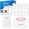 AGSHOME Allarme Casa Senza Fili 15 Pack 120DB, Compatibile con Alexa | Installazione facile, avvisi APP senza abbonamento, controllo remoto, batteria di backup 8h e sistema espandibile
