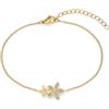 Tamaris Bracciale da donna in acciaio inox con ciondolo a forma di fiore | Impermeabile, delicato sulla pelle, 21 cm, zirconi scintillanti