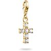 Thomas Sabo Charm Club Original Ciondolo Croce Con Zirconia Con Moschettone