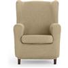 Eysa Italia Ulises Copripoltrona Elastico, Poliestere-Cotone, Beige, 37x5x29 cm